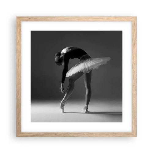 Poster in einem Rahmen aus heller Eiche - Bella Ballerina - 40x40 cm