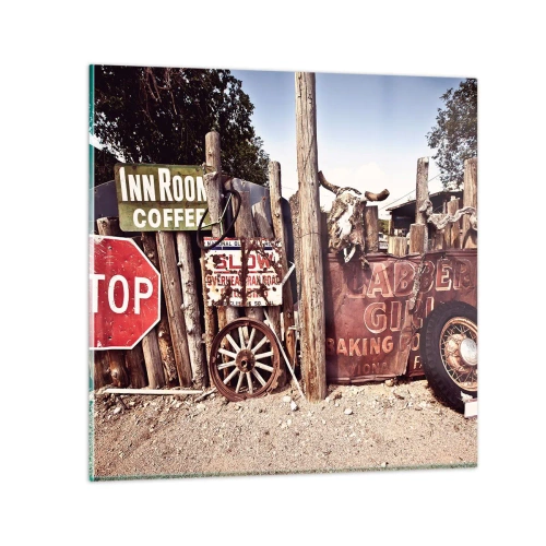 Glasbild - Bild auf glas - Und die Zeit ist stehen geblieben - 30x30 cm