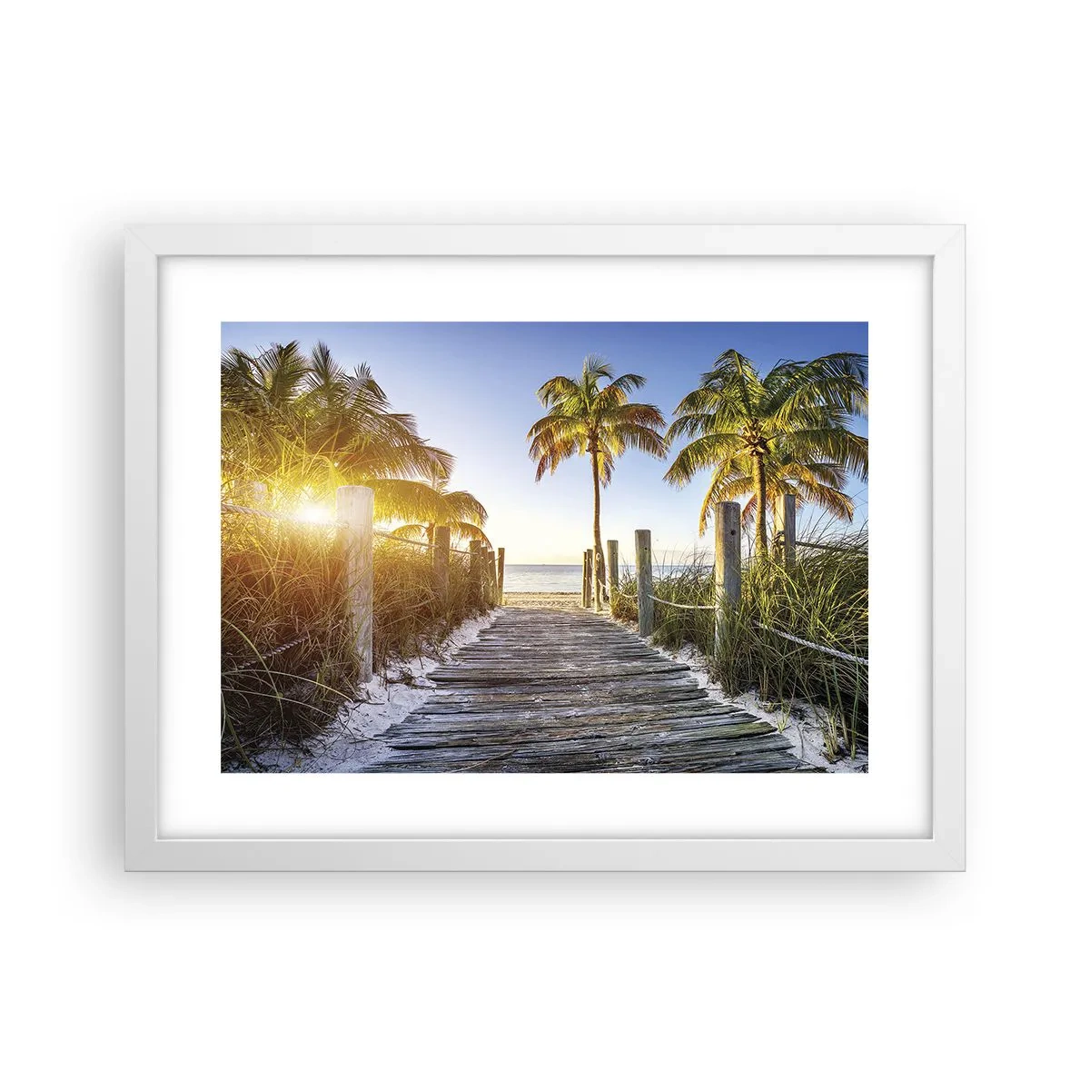 Poster in einem weißen Rahmen - Direkt ins Paradies - 40x30 cm