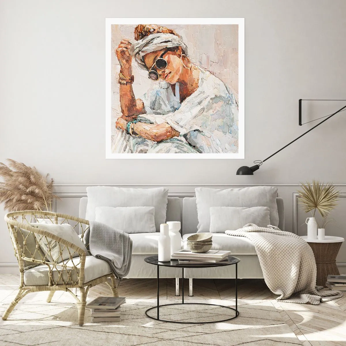 Poster - Porträt in voller Sonne - 40x40 cm