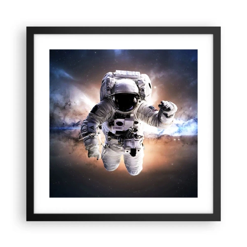 Poster in einem schwarzem Rahmen - Grüße aus dem Weltall - 40x40 cm