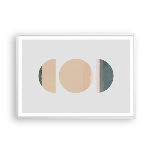 Poster in einem weißen Rahmen - Ein Rad hinter dem anderen… - 100x70 cm