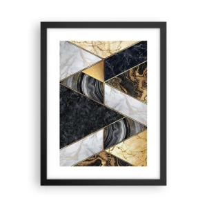 Poster in einem schwarzem Rahmen - Stein um Stein - 30x40 cm