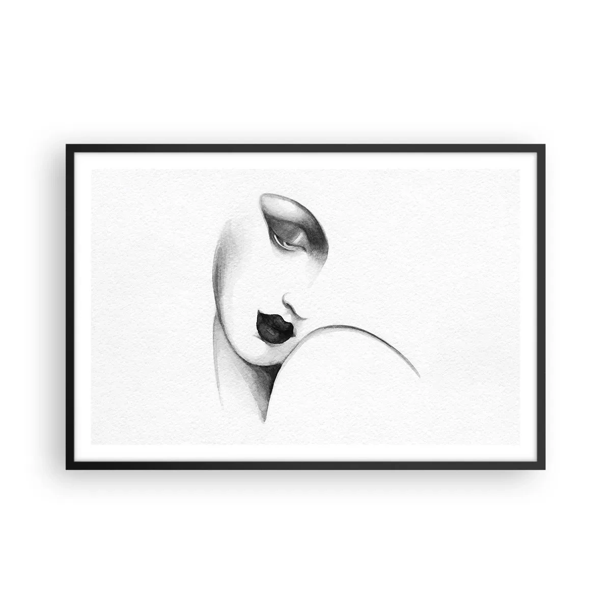 Poster in einem schwarzem Rahmen - Im Stil von Łempicka - 91x61 cm