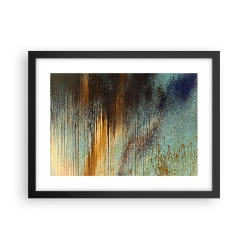 Poster in einem schwarzem Rahmen - Eine nicht zufällige farbenfrohe Komposition - 40x30 cm