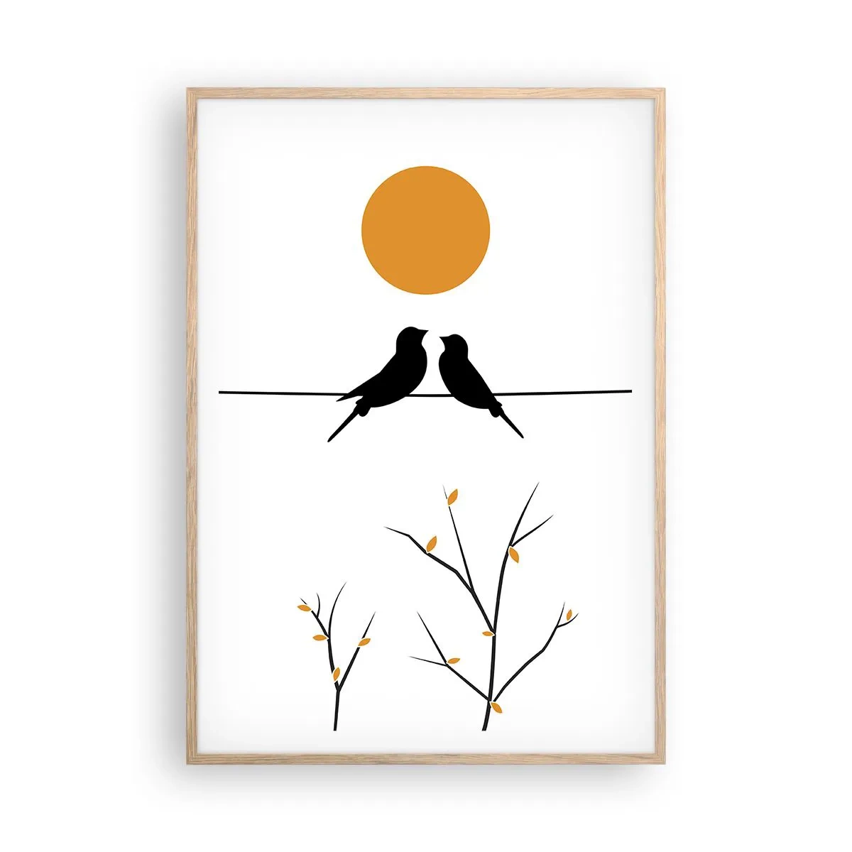 Poster in einem Rahmen aus heller Eiche - Abend der Nachtigallen - 70x100 cm