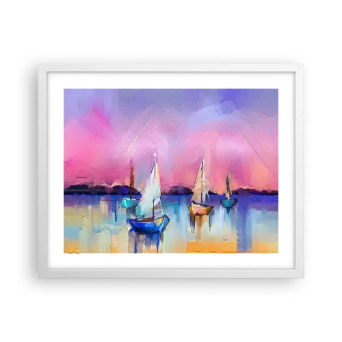 Poster in einem weißen Rahmen - Richtung: breites Wasser - 50x40 cm