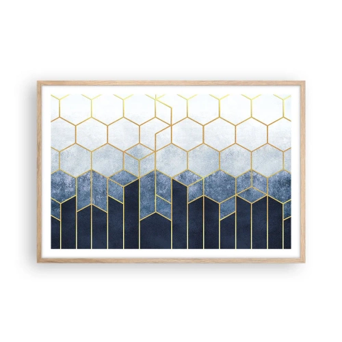 Poster in einem Rahmen aus heller Eiche - Komposition im synkopischen Rhythmus - 91x61 cm