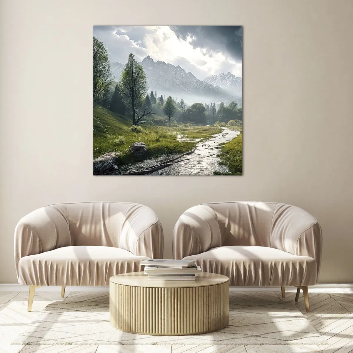 Glasbild - Bild auf glas - Hin und zurück - 60x60 cm