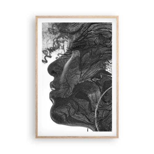 Poster in einem Rahmen aus heller Eiche - Verstrickt in Träume - 61x91 cm