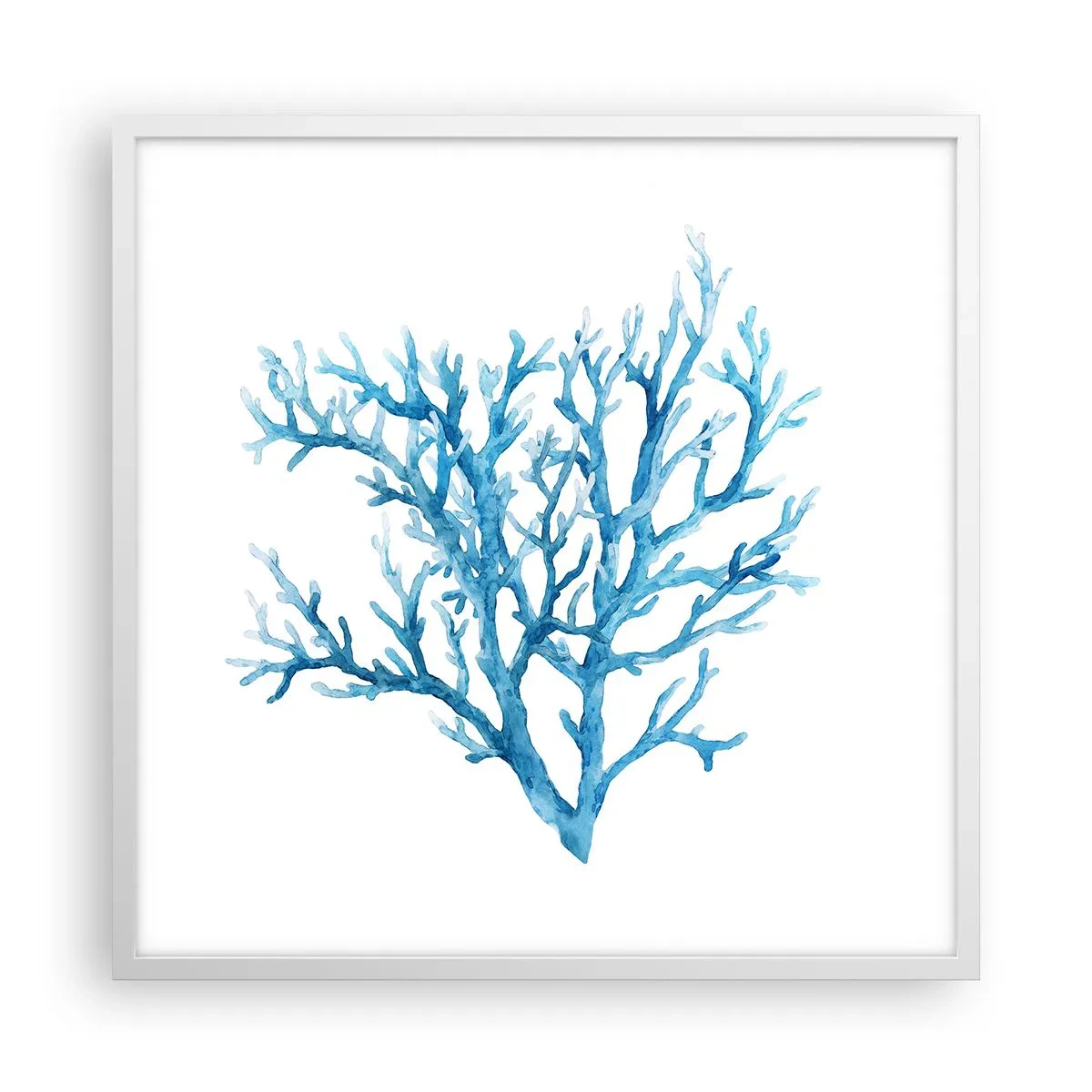 Poster in einem weißen Rahmen - Nautisches Filigran - 60x60 cm