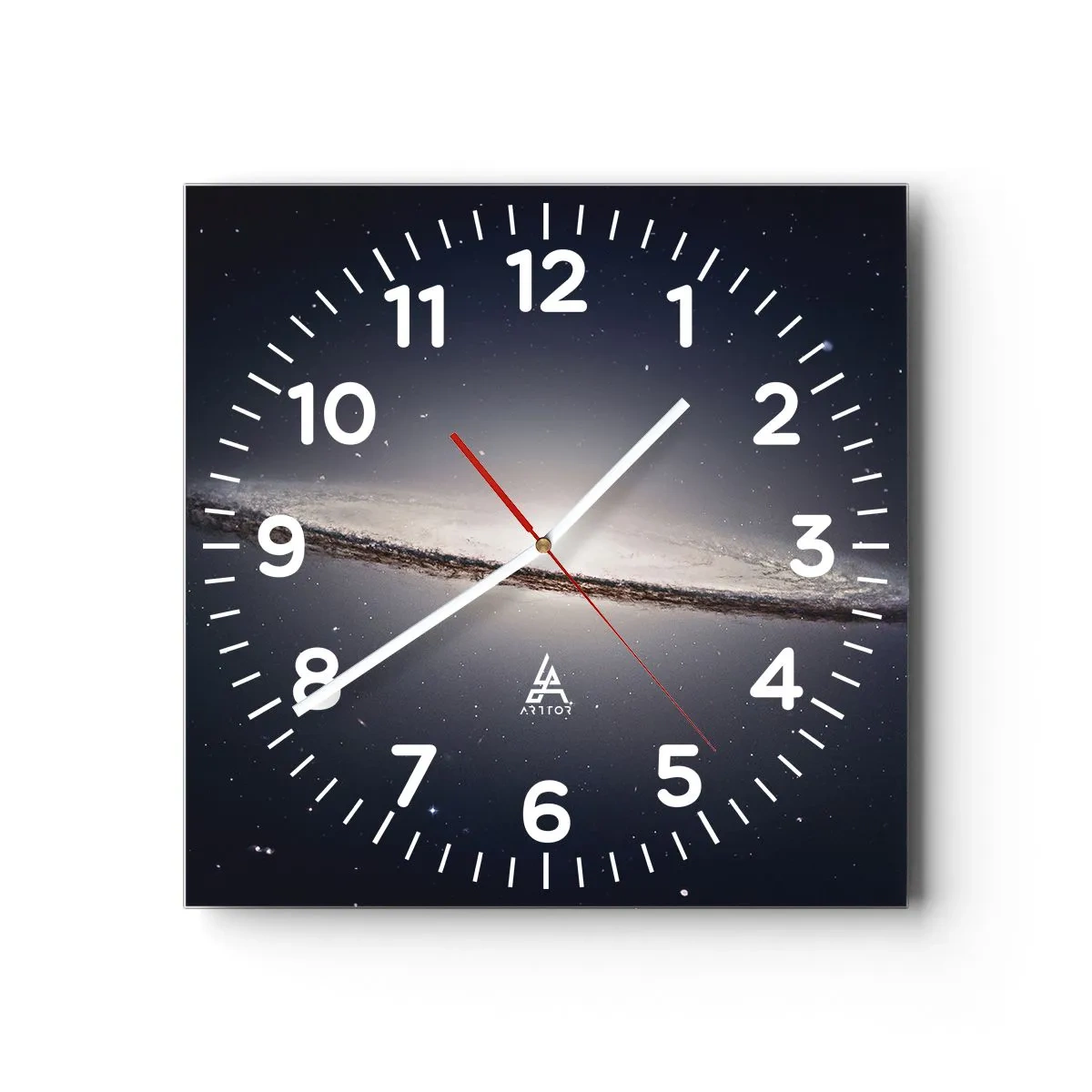 Wanduhr - Glasuhr - Vor langer Zeit in einer weit entfernten Galaxie ... - 40x40 cm