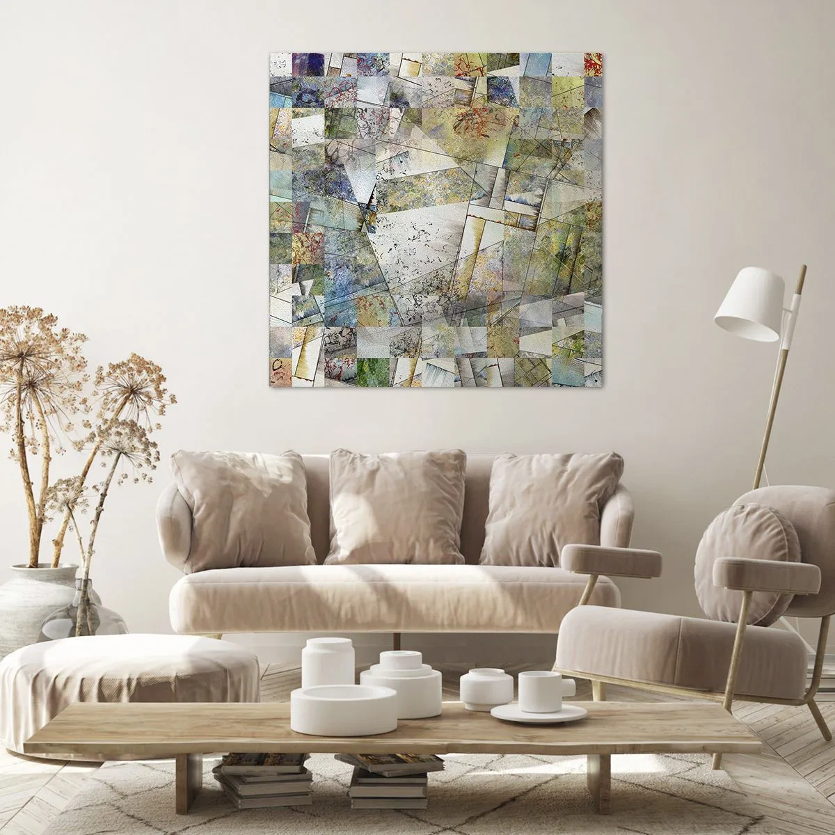 Bild auf Leinwand - Leinwandbild - Geometrische Mischung - 30x30 cm