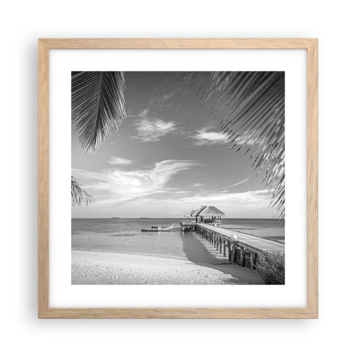 Poster in einem Rahmen aus heller Eiche - Erinnerung oder Traum? - 40x40 cm