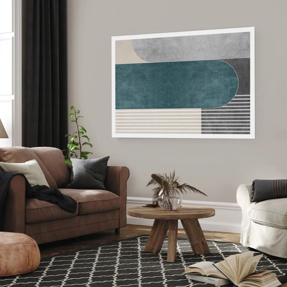 Poster - Komposition auf der Ebene - 91x61 cm