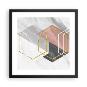 Poster in einem schwarzem Rahmen - Kettenkomposition - 40x40 cm