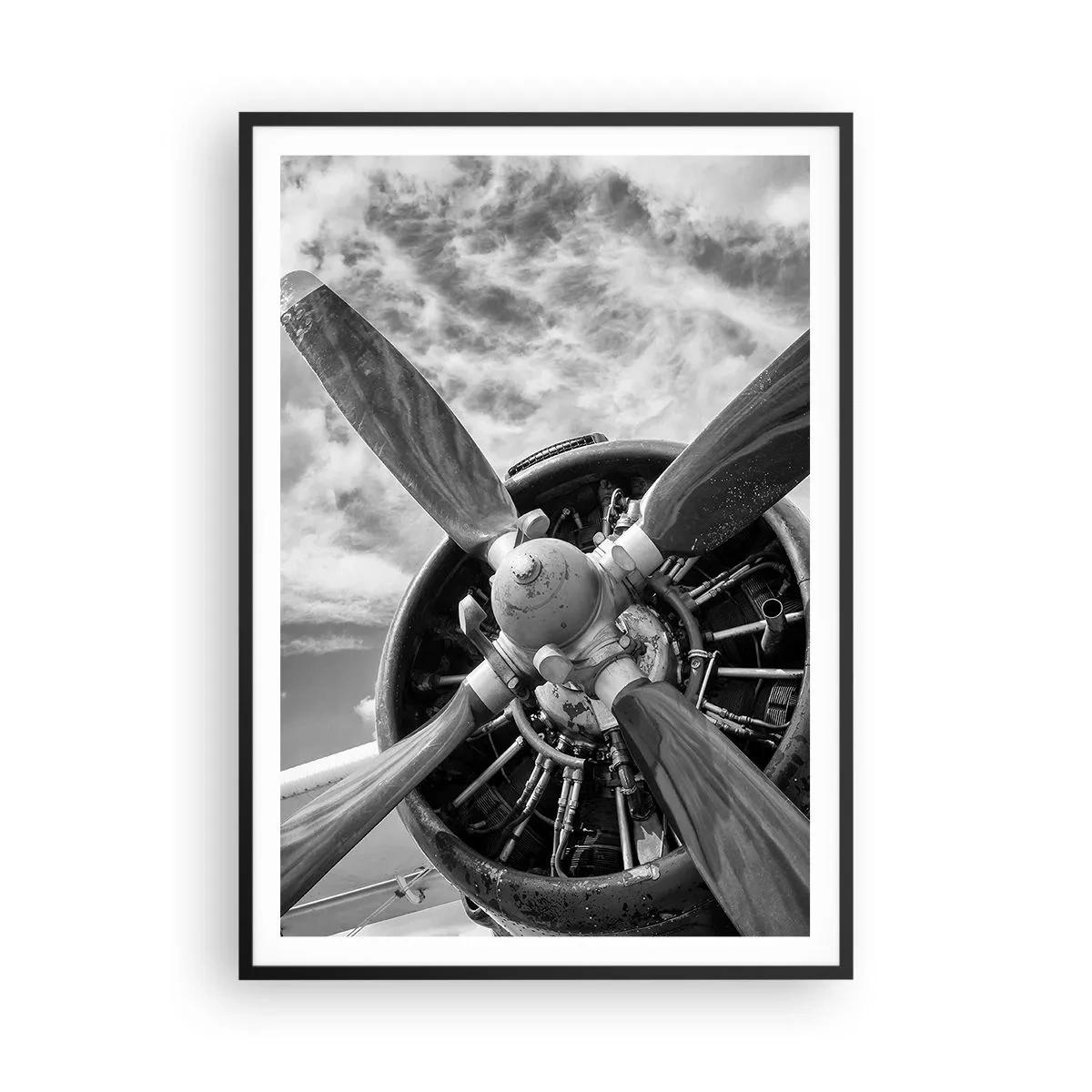 Poster in einem schwarzem Rahmen - Eroberer der Lüfte - 70x100 cm