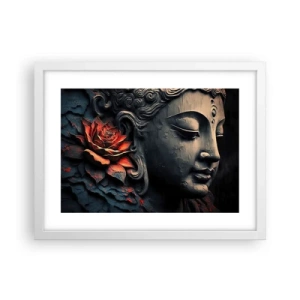 Poster in einem weißen Rahmen - Im Einklang mit der Welt - 40x30 cm