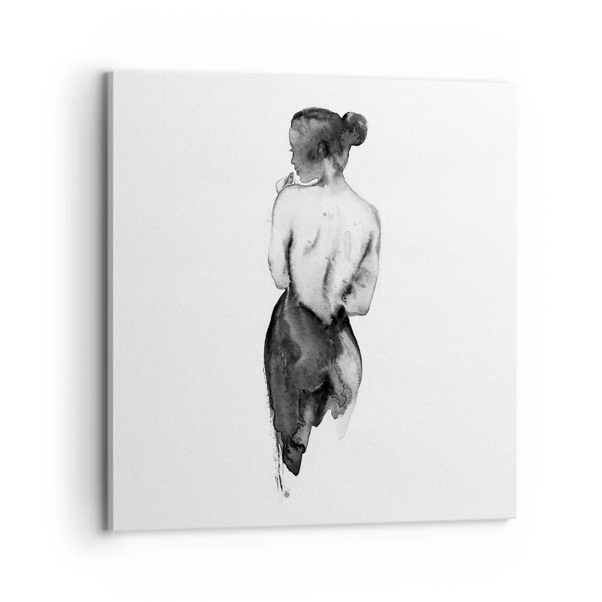 Bild auf Leinwand - Leinwandbild - Bei ihr verschwindet die Welt - 70x70 cm