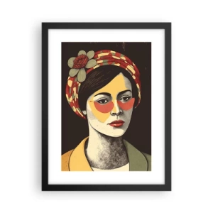 Poster in einem schwarzem Rahmen - Korallendame - 30x40 cm