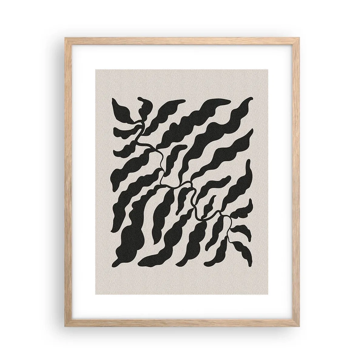 Poster in einem Rahmen aus heller Eiche - Natur des Quadrats - 40x50 cm