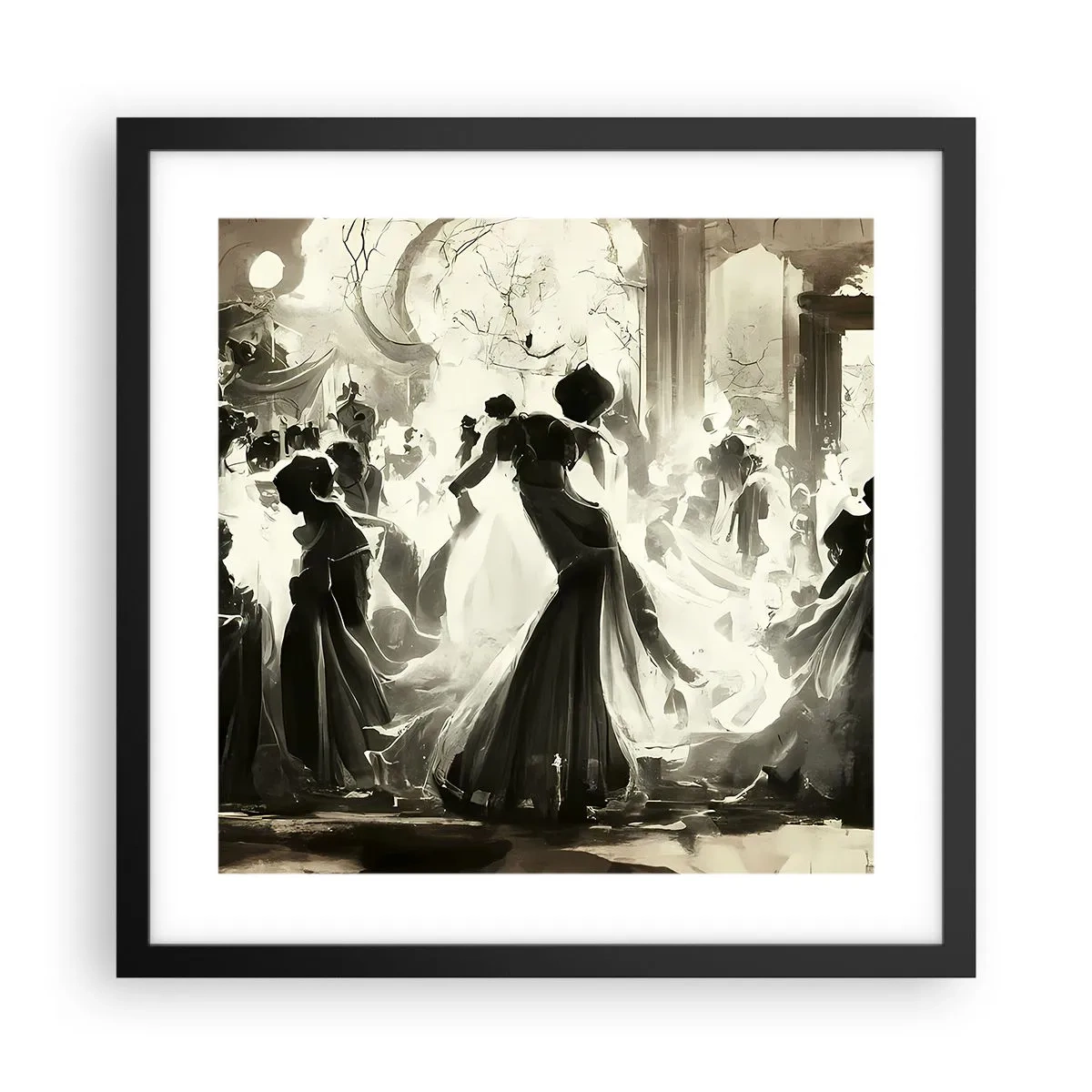 Poster in einem schwarzem Rahmen - Die große Maskerade - 40x40 cm