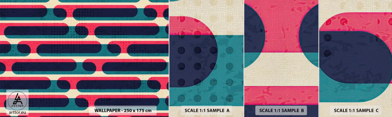 Fototapeten Muster Premium Canvas - In die Tiefe und vorwärts - Abstraktion, Stück, Moderne Kunst - 100x30 cm