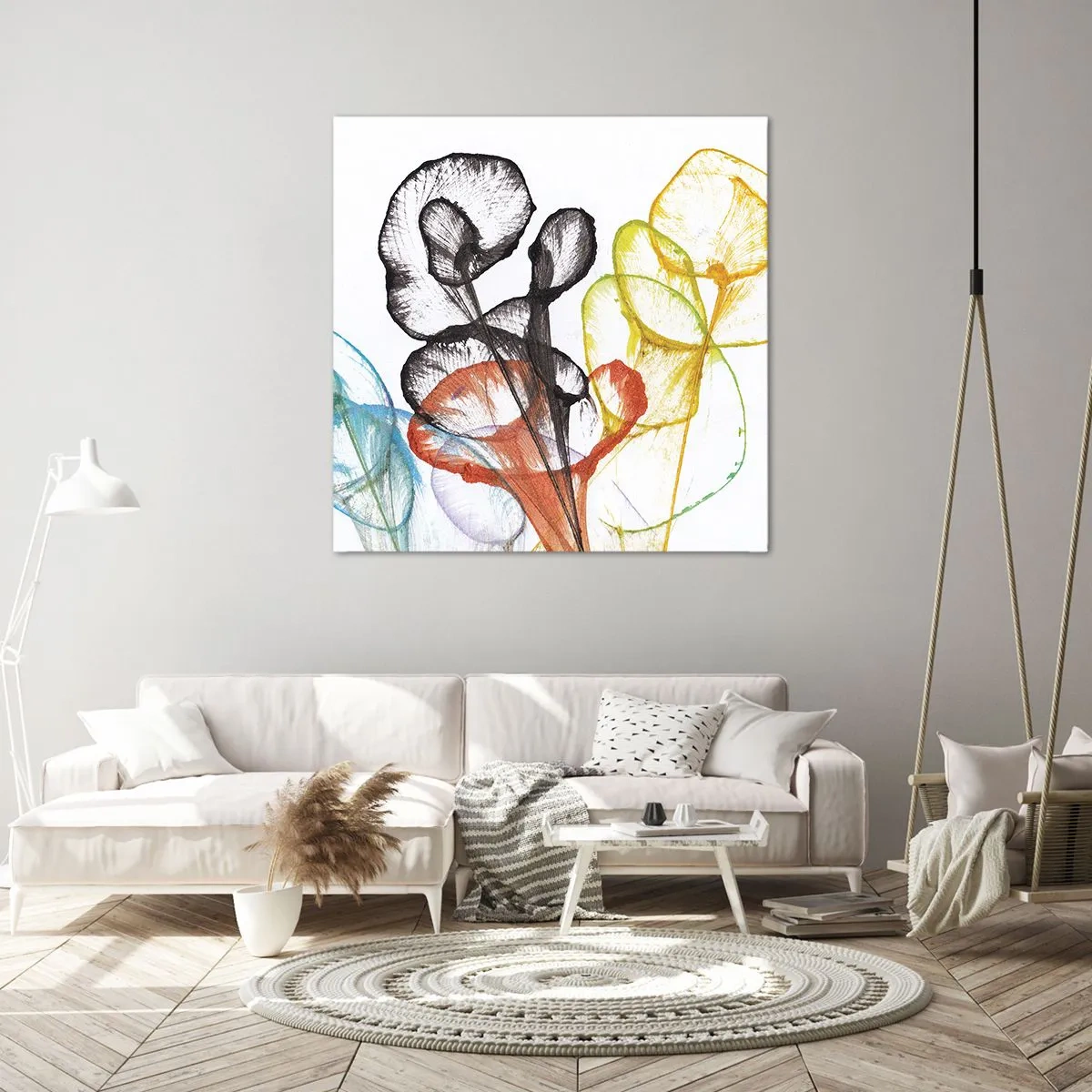 Bild auf Leinwand - Leinwandbild - Blumen mit Seele - 60x60 cm