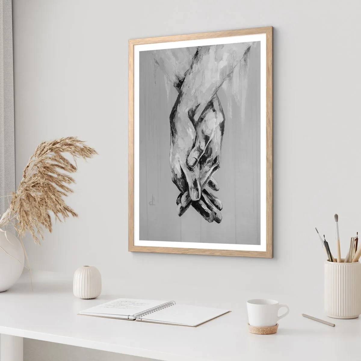 Poster in einem Rahmen aus heller Eiche - Anfang… - 61x91 cm