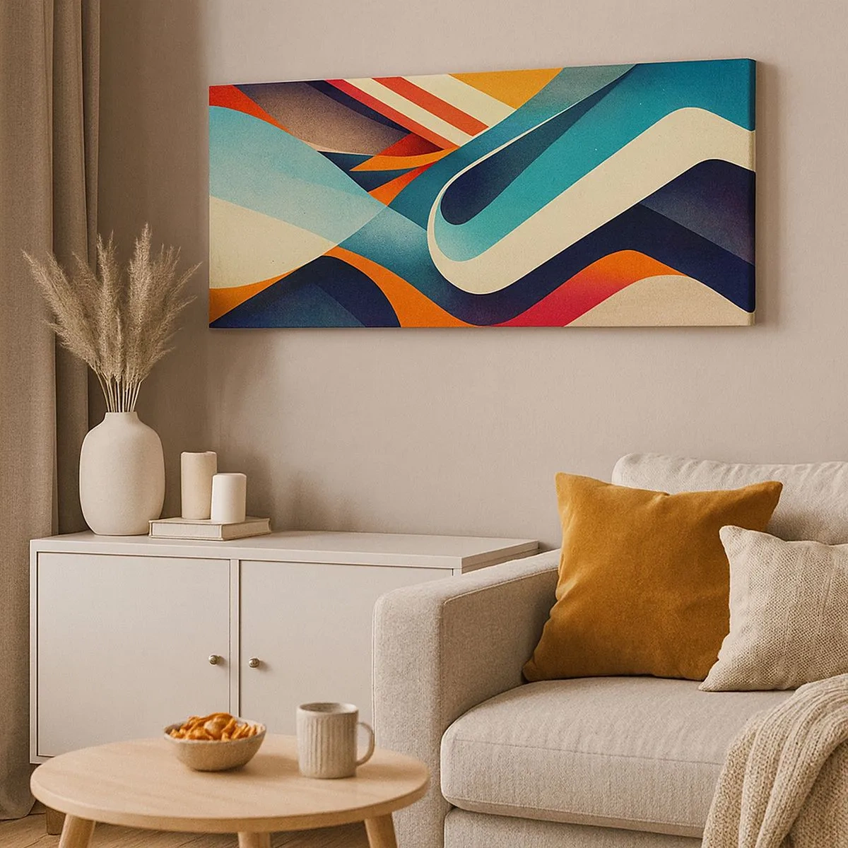 Bild auf Leinwand - Leinwandbild - Intensive Komposition - 100x40 cm
