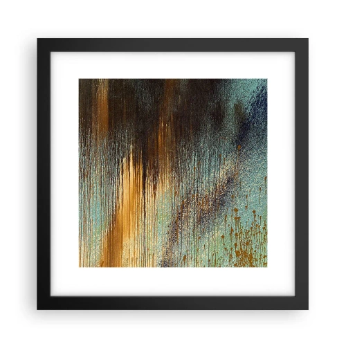 Poster in einem schwarzem Rahmen - Eine nicht zufällige farbenfrohe Komposition - 30x30 cm