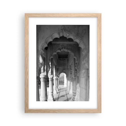 Poster in einem Rahmen aus heller Eiche - Hier spielen orientalische Märchen - 30x40 cm