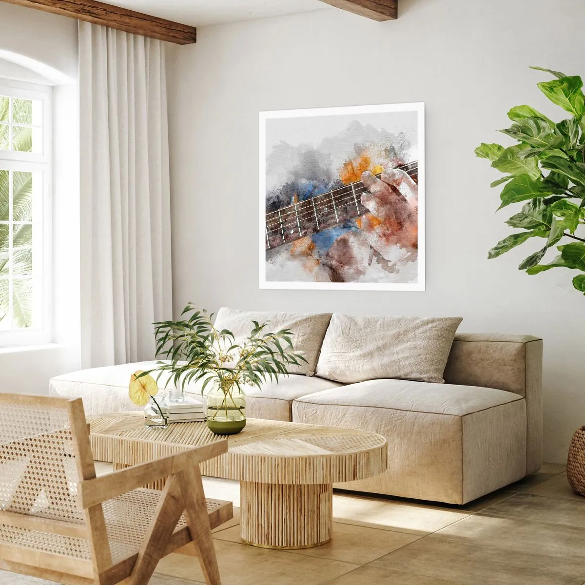 Poster - Poesie zwischen den Saiten - 40x40 cm