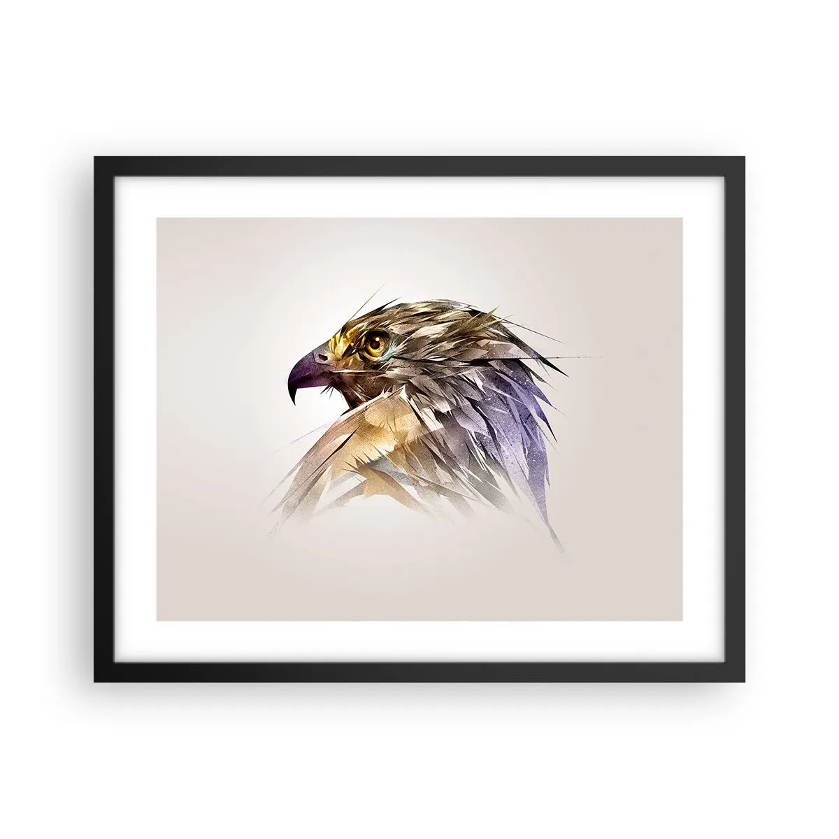 Poster in einem schwarzem Rahmen - Porträt eines Kriegers - 50x40 cm