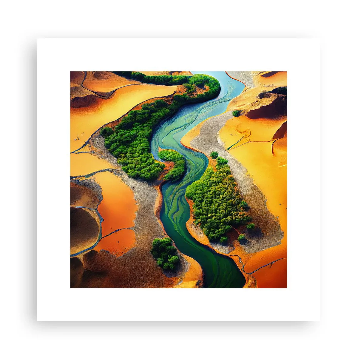 Poster - Lebensspendender Fluss - 30x30 cm