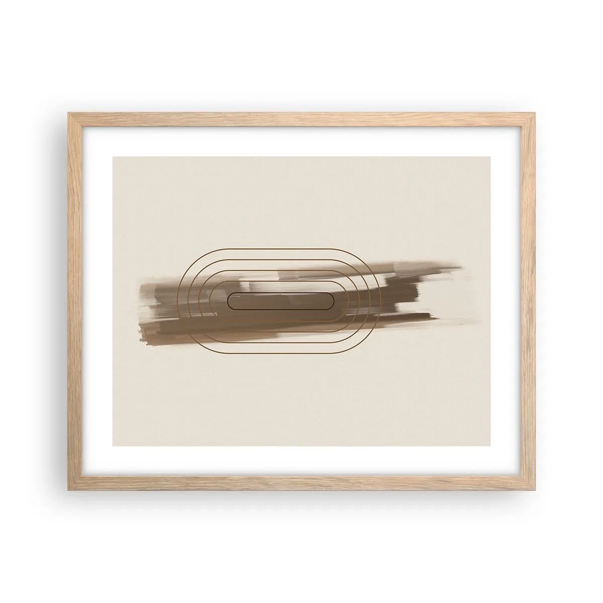Poster in einem Rahmen aus heller Eiche - Ein Hauch von Grau - 50x40 cm