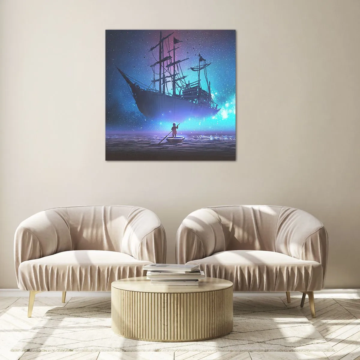 Glasbild - Bild auf glas - Begegnung mit dem Mythos des Meeres - 60x60 cm