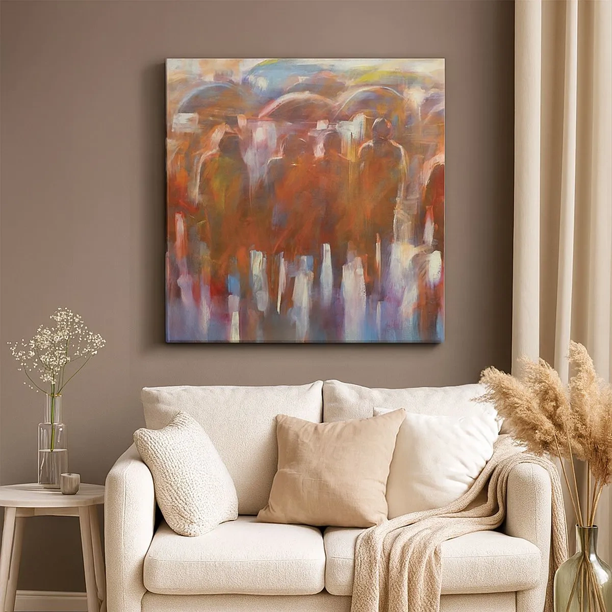 Bild auf Leinwand - Leinwandbild - Auch bei Regen und Nebel - 30x30 cm