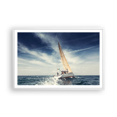 Poster in einem weißen Rahmen - Sie werden uns nicht einholen! - 91x61 cm