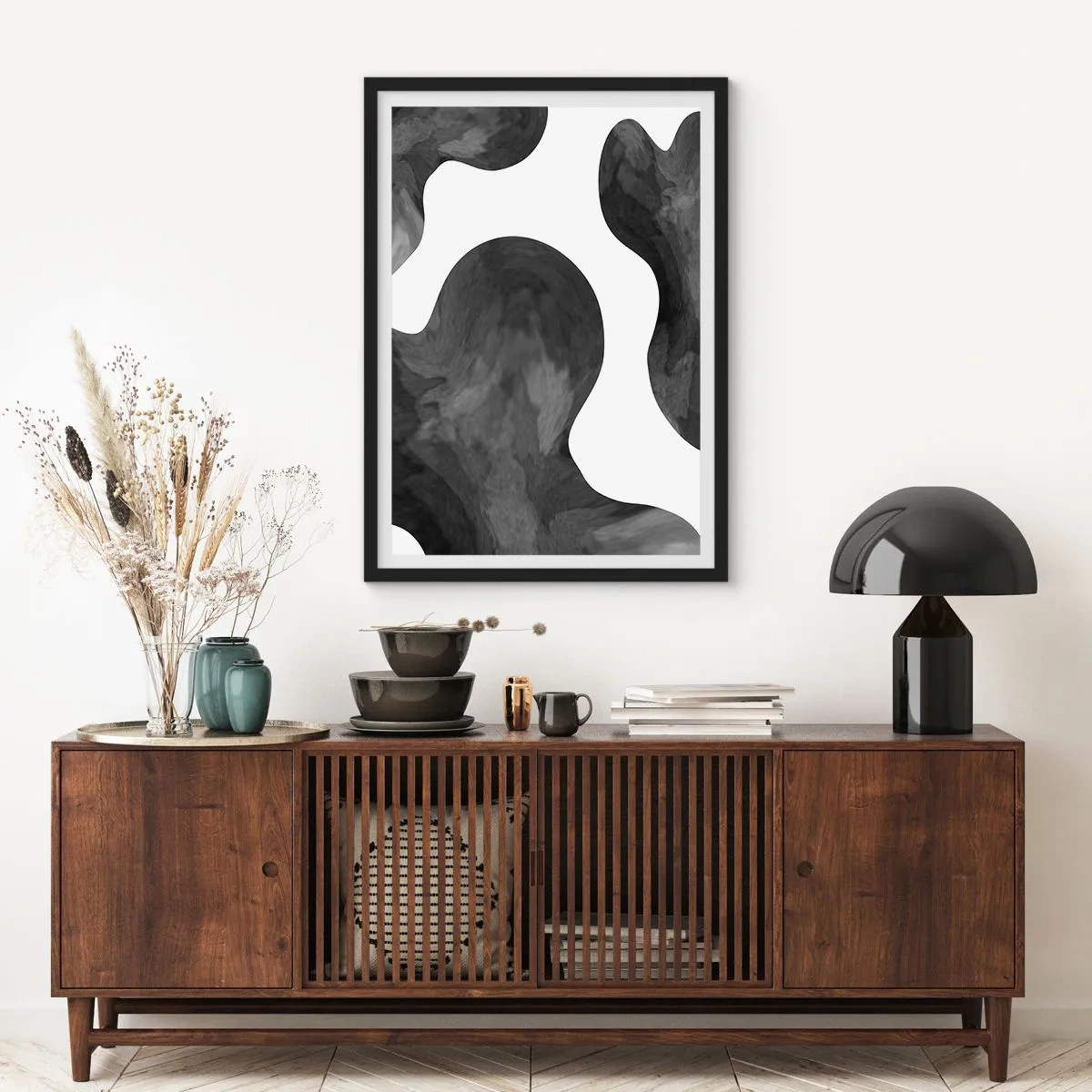 Poster in einem schwarzem Rahmen - Milchstraße - 30x40 cm