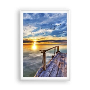 Poster in einem weißen Rahmen - Der Wind geht zur Ruhe - 70x100 cm