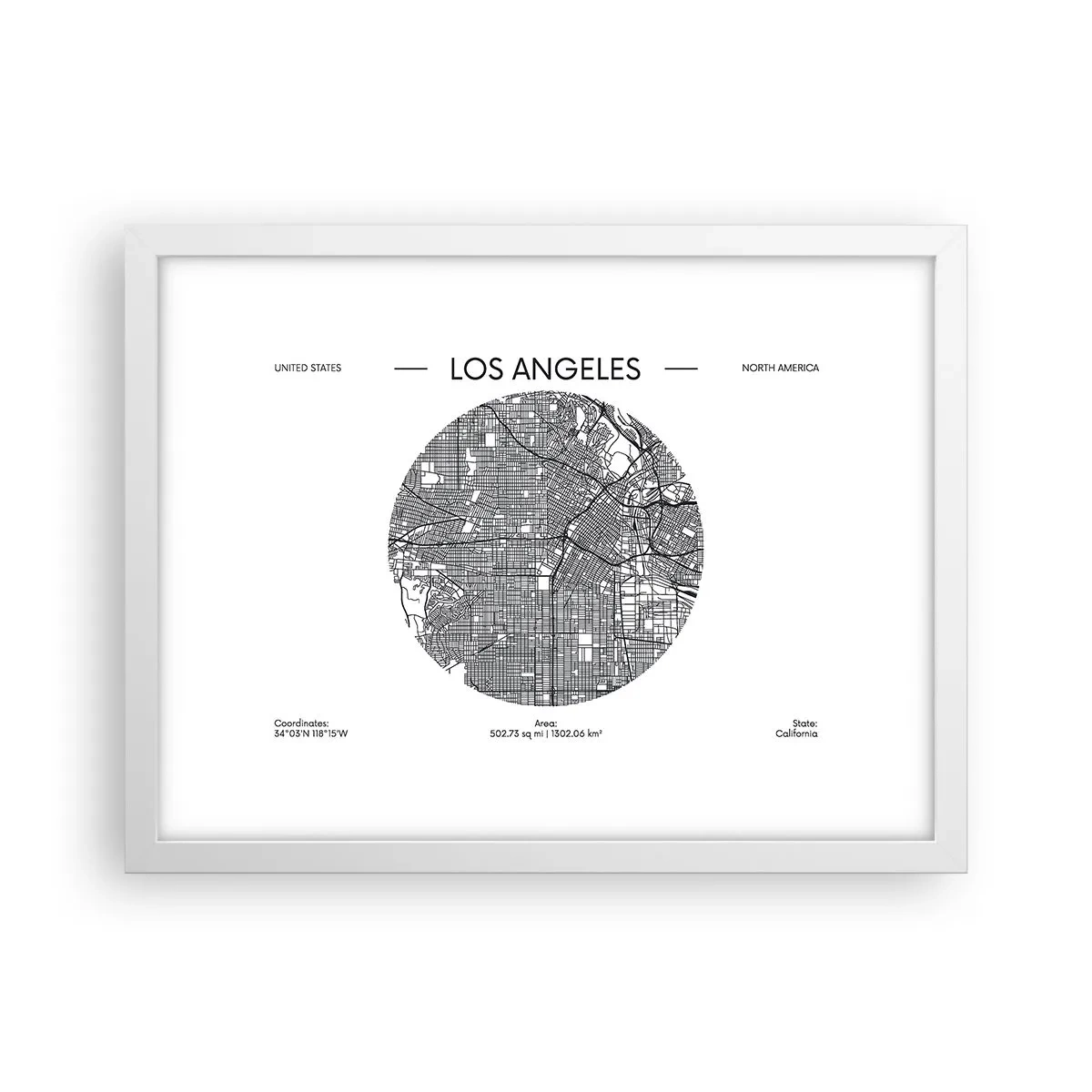 Poster in einem weißen Rahmen - Anatomie von Los Angeles - 40x30 cm