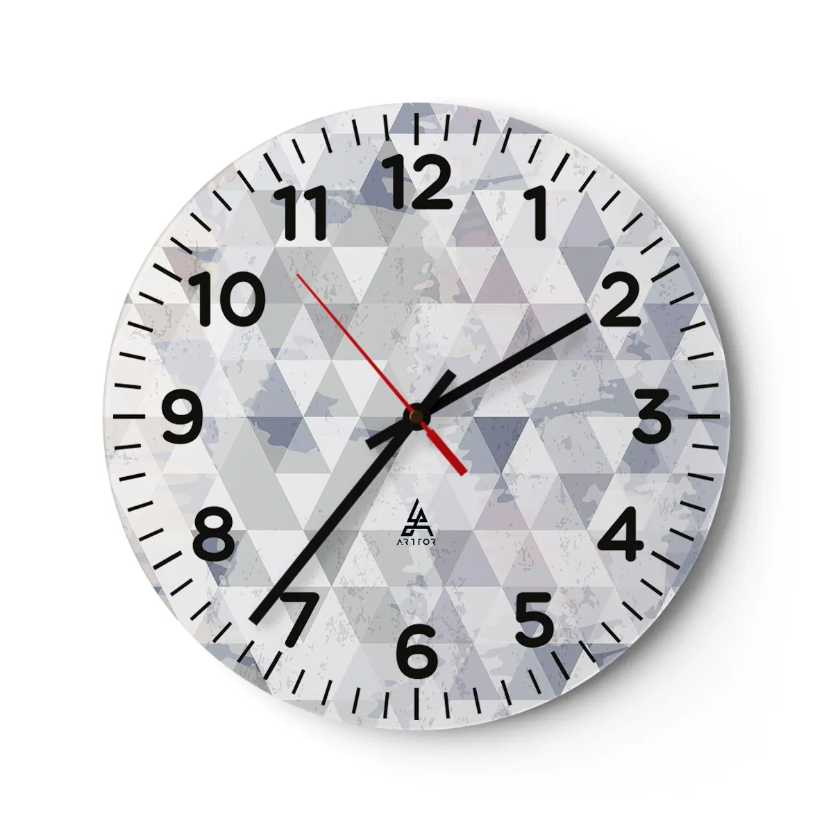 Wanduhr - Glasuhr - Im Rhythmus auf drei - 30x30 cm