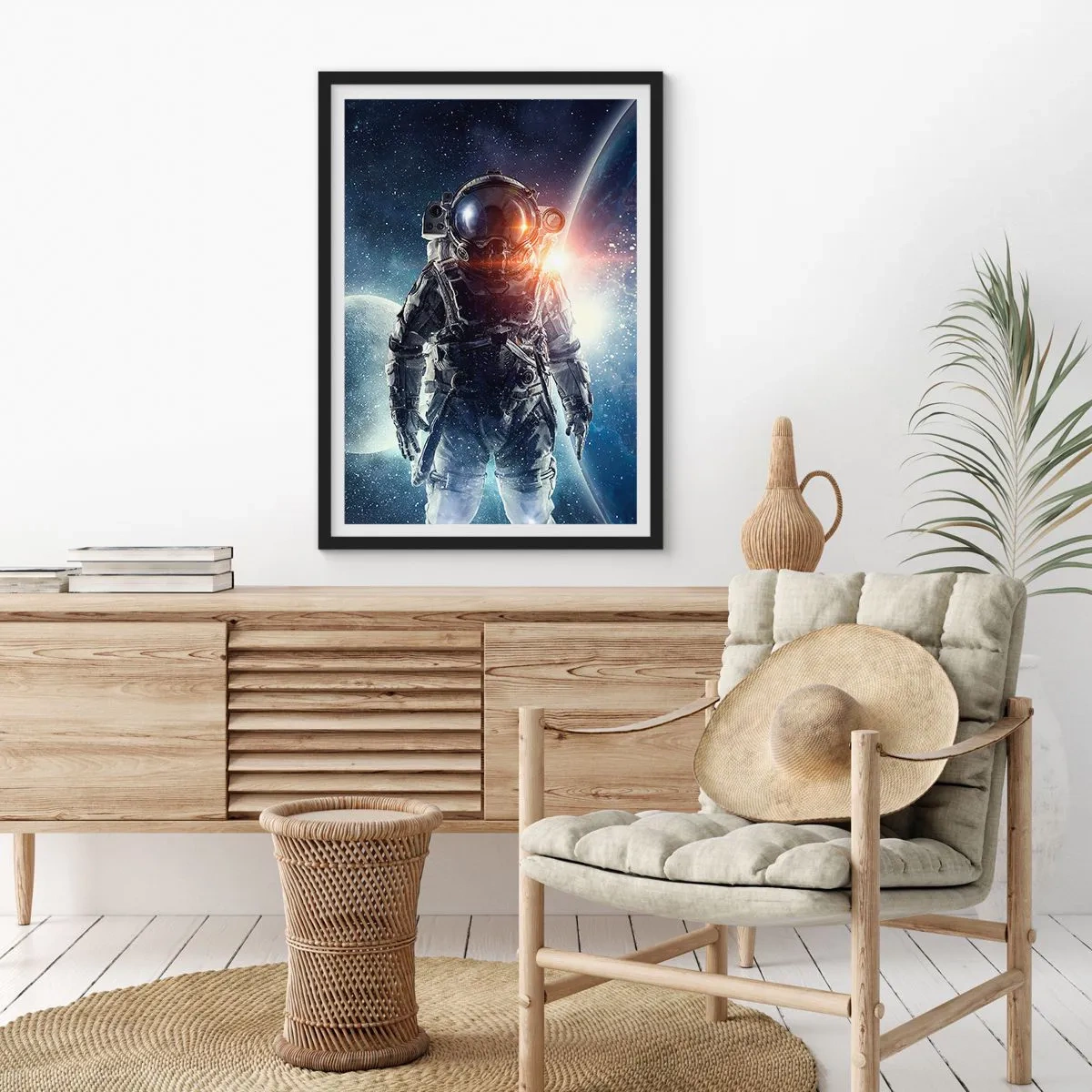 Poster in einem schwarzem Rahmen - Weltraumabenteuer - 70x100 cm