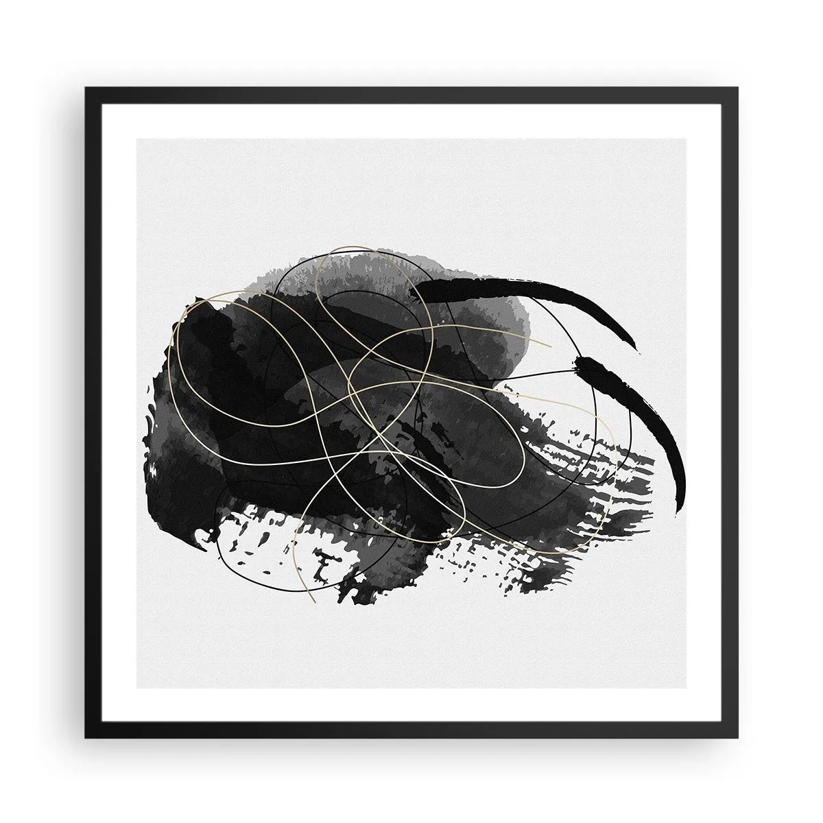 Poster in einem schwarzem Rahmen - Aus Schwarz entstanden - 60x60 cm