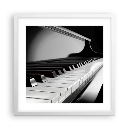 Poster in einem weißen Rahmen - Harmonie von Formen und Farben - 40x40 cm