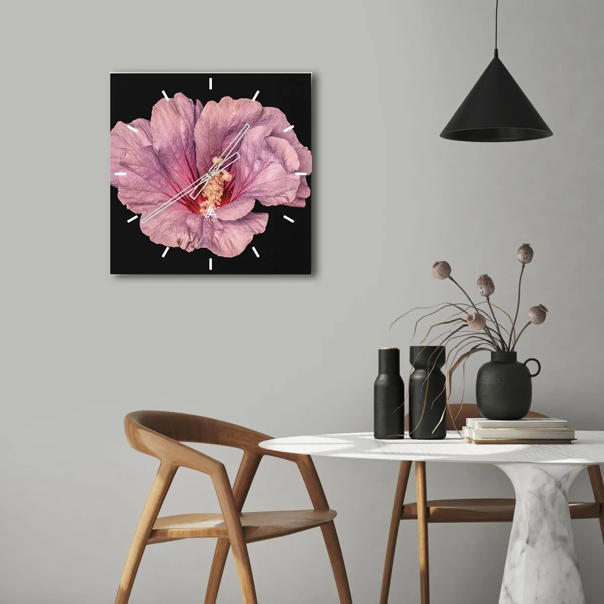 Wanduhr - Glasuhr - Direkt ins Herz - 40x40 cm