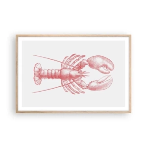 Poster in einem Rahmen aus heller Eiche - Hummer, der Homers würdig ist - 91x61 cm