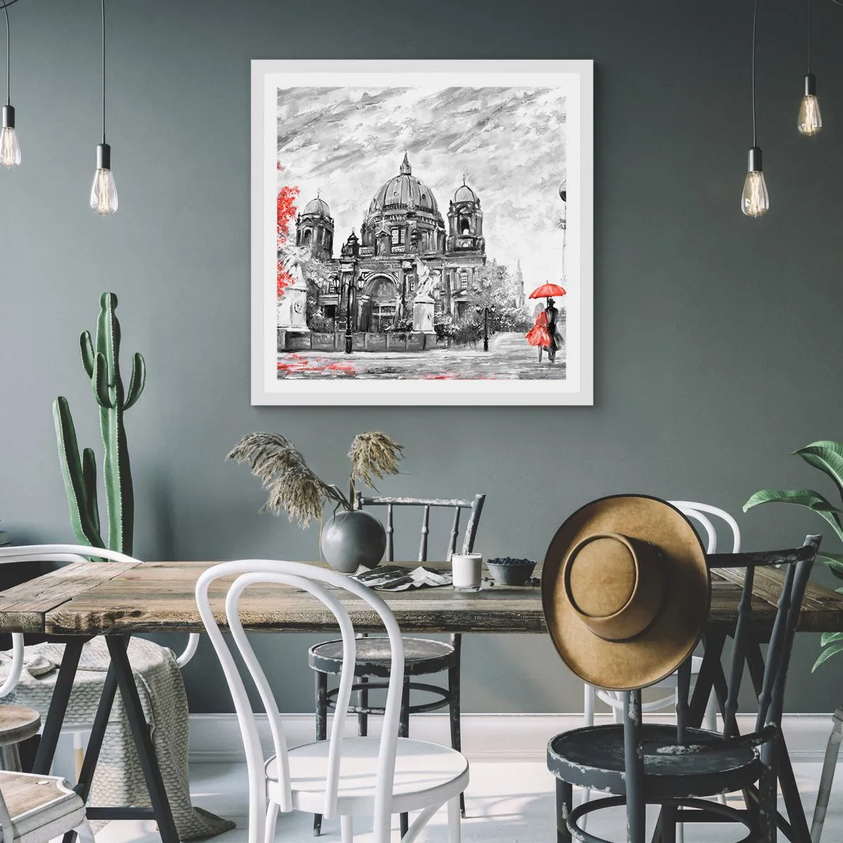 Poster in einem weißen Rahmen - Berliner Treffen - 30x30 cm