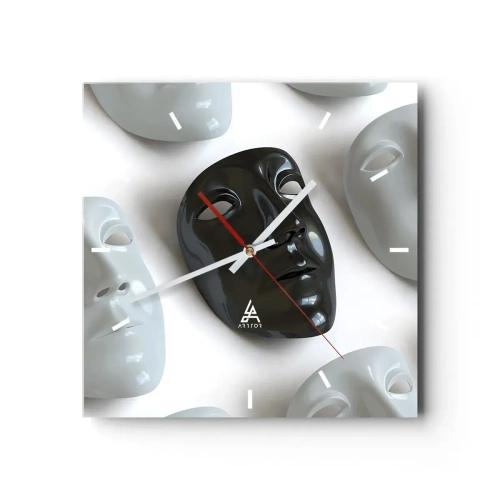 Wanduhr - Glasuhr - Wie hebt man sich ab? - 40x40 cm